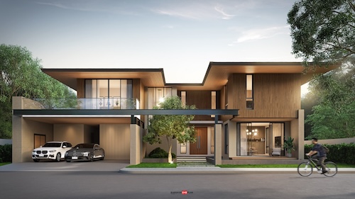 แบบบ้านโมเดิร์น 2 ชั้น,  แบบบ้าน modern style, , แบบบ้าน 5 ห้องนอน, แบบบ้าน 5 ห้องนอน 4 ห้องน้ำ, แบบบ้าน 